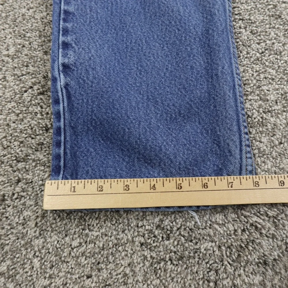 VTG Levis Jeans Mens 36X34 Dark Blue Denim Pants 505 Straight Fade Whiskered Y2K